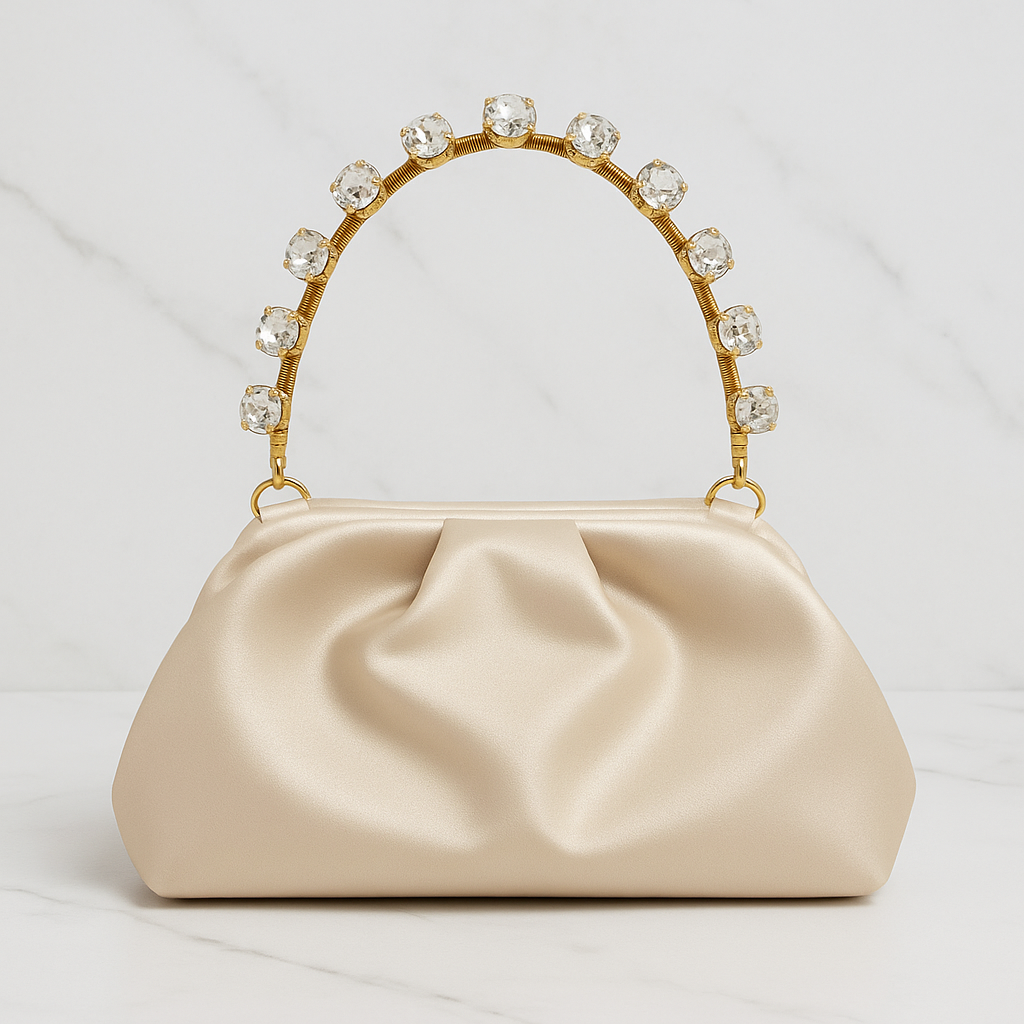 Beige Satin Bag